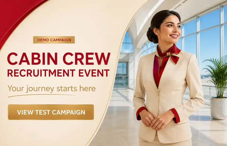 Jobs filter box sponsored banners for airlines: Emirates Cabin Crew Open Day, Etihad Recruitment Event, Qatar Airways recruitment event, Philippine Airlines Cabin Crew Recruitment Event and Cebu Pacific Cabin Crew Recruitment Event.